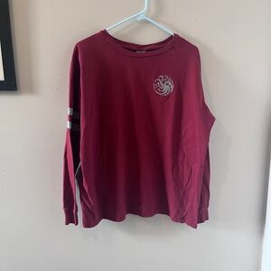 Game of Thrones Maroon Long Sleeve Shirt